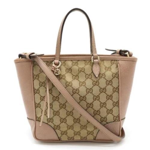 Pre-owned Canvas handbags Gucci Vintage , Beige , Dames