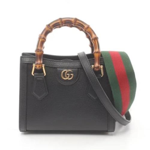 Pre-owned Leather handbags Gucci Vintage , Black , Dames