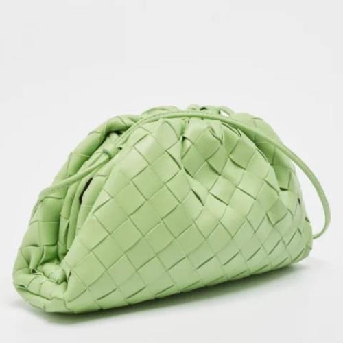 Pre-owned Leather pouches Bottega Veneta Vintage , Green , Dames