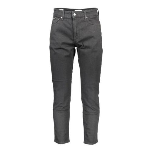 Zwarte Skinny Fit Katoenen Jeans Calvin Klein , Black , Heren