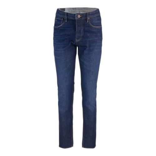 Jeans met lage taille en regular fit met knoopsluiting Emporio Armani ...