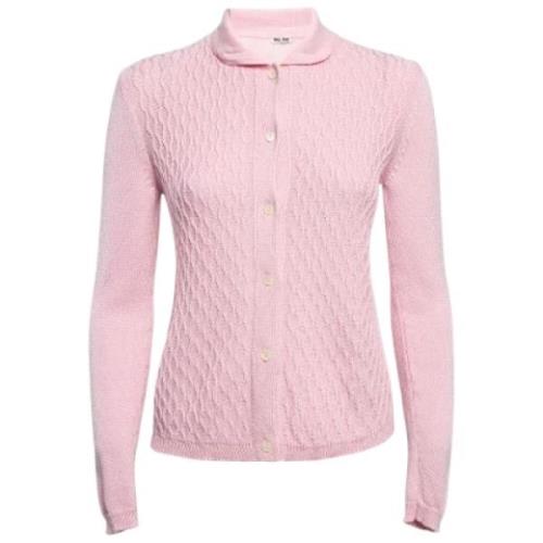 Pre-owned Wool tops Miu Miu Pre-owned , Pink , Dames