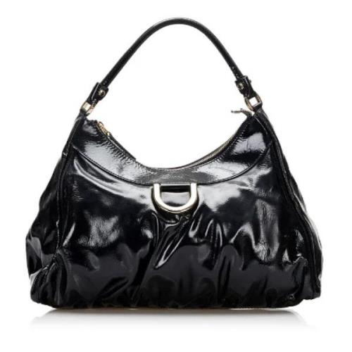 Pre-owned Leather handbags Gucci Vintage , Black , Dames