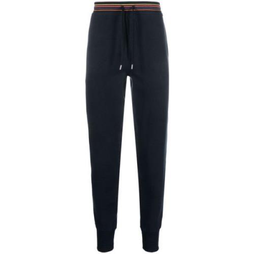 Blauwe Katoenen Slim Fit Broek PS By Paul Smith , Blue , Heren