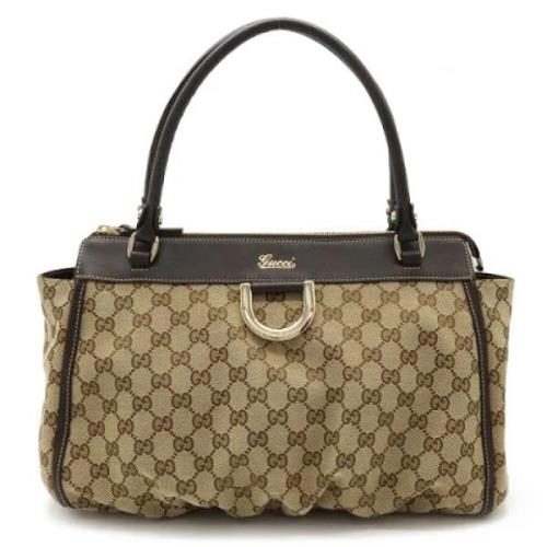 Pre-owned Canvas totes Gucci Vintage , Green , Dames