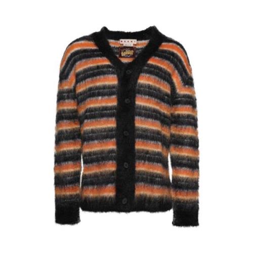 Zachte Mohair Gebreide Vest Sweater Marni , Black , Heren