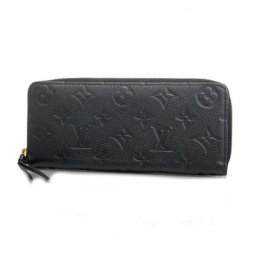 Pre-owned Leather wallets Louis Vuitton Vintage , Black , Dames