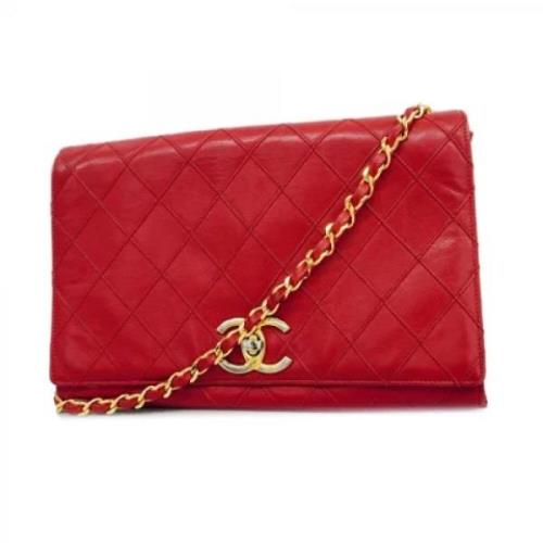 Pre-owned Leather chanel-bags Chanel Vintage , Red , Dames