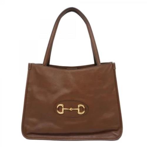 Pre-owned Leather gucci-bags Gucci Vintage , Brown , Dames