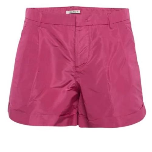 Pre-owned Fabric bottoms Miu Miu Pre-owned , Pink , Dames