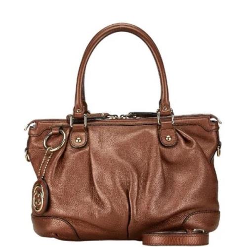 Pre-owned Canvas handbags Gucci Vintage , Brown , Dames