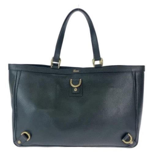 Pre-owned Leather totes Gucci Vintage , Black , Dames