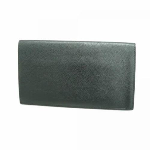 Pre-owned Leather wallets Hermès Vintage , Black , Dames