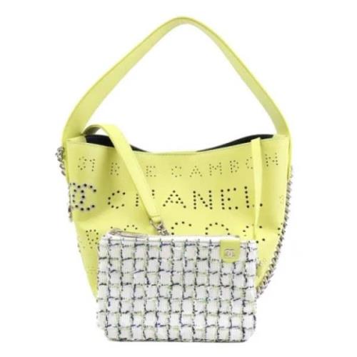 Pre-owned Leather chanel-bags Chanel Vintage , Yellow , Dames