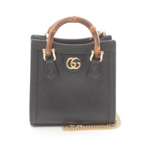 Pre-owned Leather handbags Gucci Vintage , Black , Dames