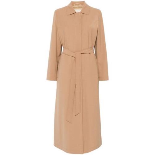 Beige Trenchcoat met Riem Detail Herno , Beige , Dames