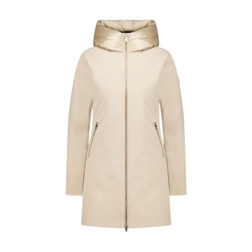 Mire 2.2 - Lange beige softshell jas met capuchon Ciesse Piumini , Bei...