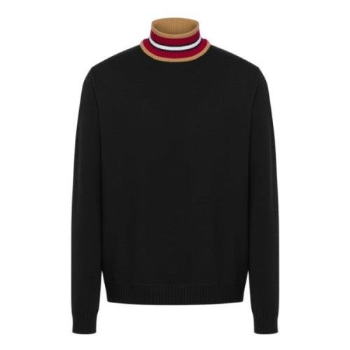 Zwart/Kameel Coltrui Sweater Moschino , Black , Heren