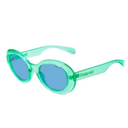 Blauwe Plastic Dames Zonnebril Polaroid , Blue , Dames