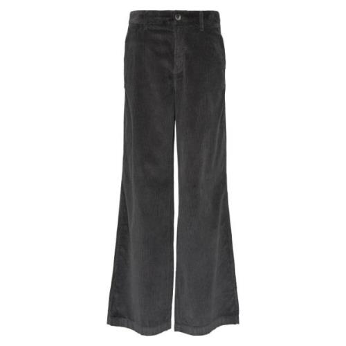 Wijde Pijp Ribfluwelen Broek s.Oliver , Gray , Dames