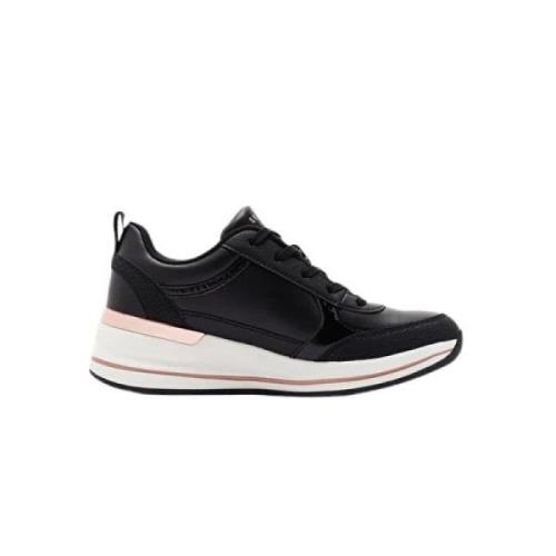 Fine Shine Stijlvolle Sneakers Skechers , Black , Dames