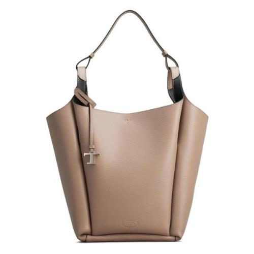 Leren Emmer Tas Tod's , Brown , Dames