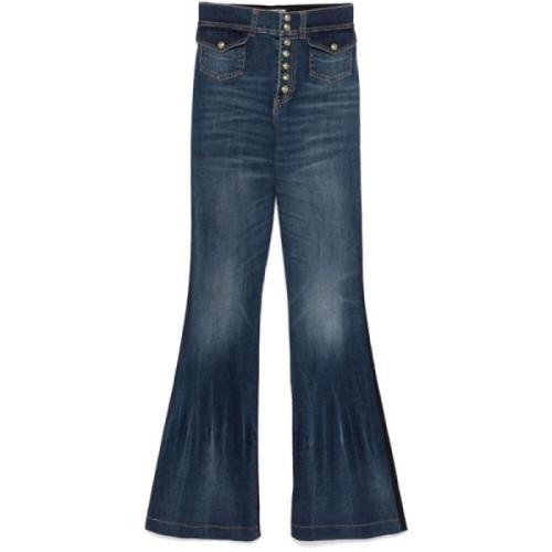 Blauwe Flared Denim Jeans Versace Jeans Couture , Blue , Dames