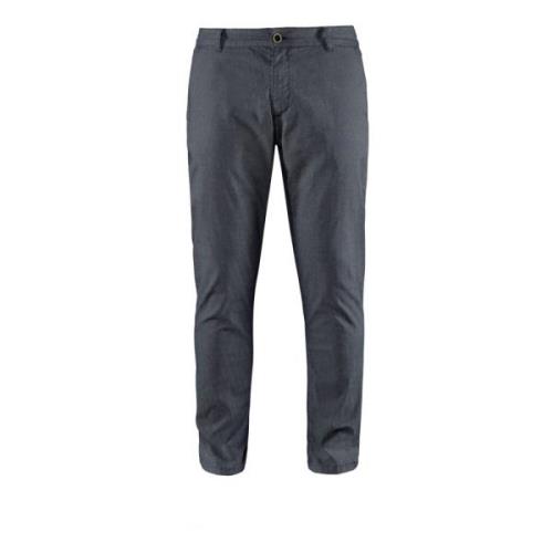 Slim Fit Overdyed Katoenen Chino Broek BomBoogie , Blue , Heren