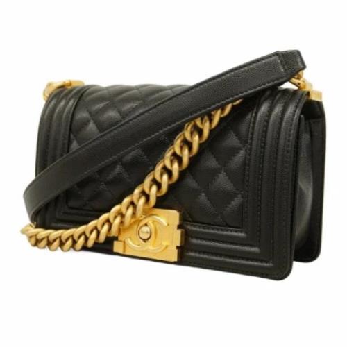 Pre-owned Leather chanel-bags Chanel Vintage , Black , Dames