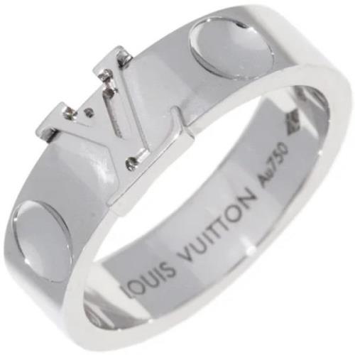 Pre-owned Metal rings Louis Vuitton Vintage , White , Dames