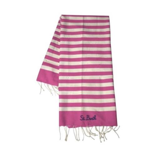 Gestreepte katoenen strandhanddoek diverse kleuren MC2 Saint Barth , R...