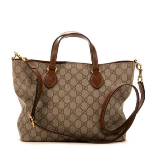 Pre-owned Canvas gucci-bags Gucci Vintage , Beige , Dames