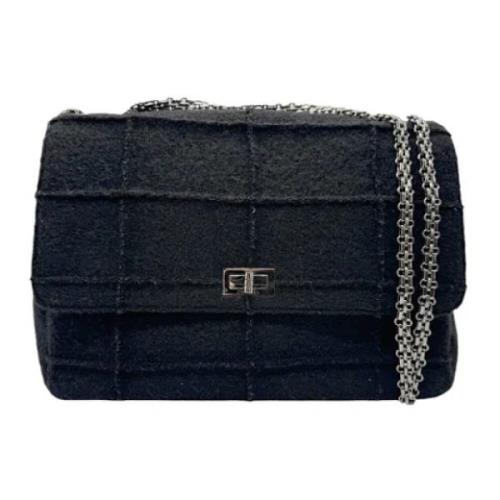 Pre-owned Felt chanel-bags Chanel Vintage , Black , Dames