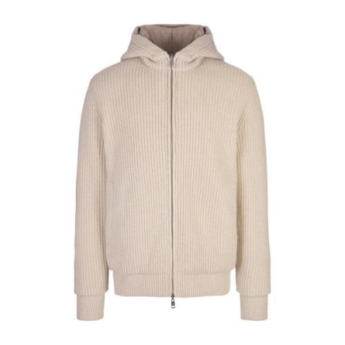 Reversible Zip-Up Hoodie Witte Sweater Moncler , White , Heren