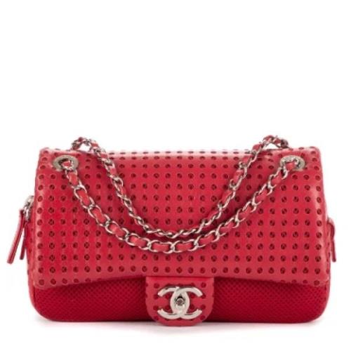 Pre-owned Leather chanel-bags Chanel Vintage , Red , Dames