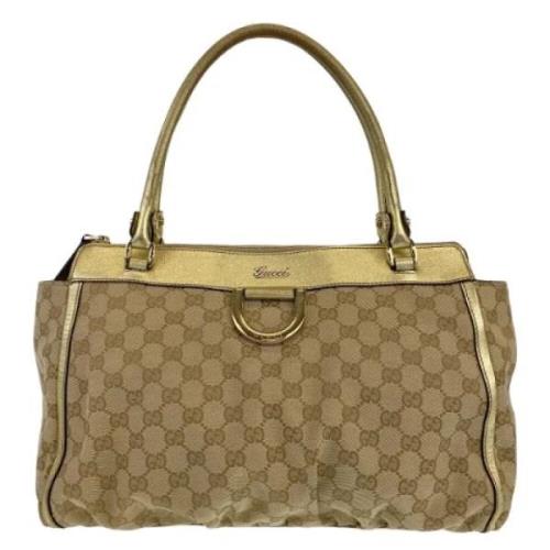 Pre-owned Canvas handbags Gucci Vintage , Beige , Dames