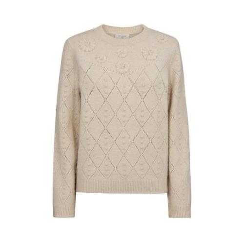 Stijlvolle Pullover in Moonbeam Kleur Freequent , Beige , Dames