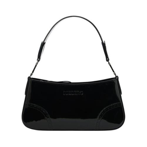 Gezwarte leren crossbodytas Iceberg , Black , Dames