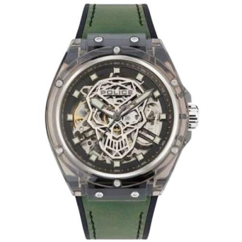 Quartz Herenhorloge Siliconen Band Police , Gray , Heren