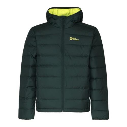 Groene Nylon Hooded Ritsjas Jack Wolfskin , Black , Heren