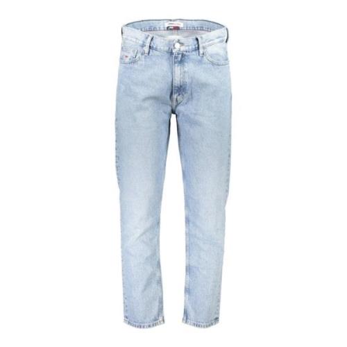 Blauwe Katoenen Jeans & Broek Tommy Hilfiger , Blue , Heren