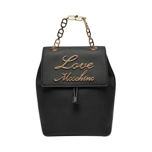 Zwarte Stijlvolle Damesrugzak Moschino , Black , Dames