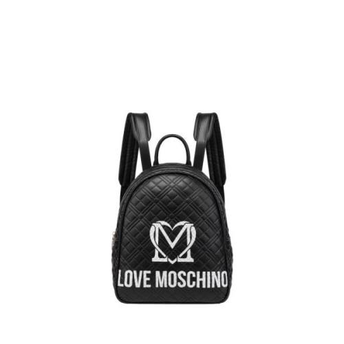 Elegante Zwarte Rugzak Moschino , Black , Dames