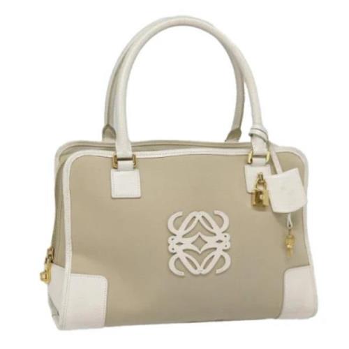 Pre-owned Canvas handbags Loewe Pre-owned , Beige , Dames