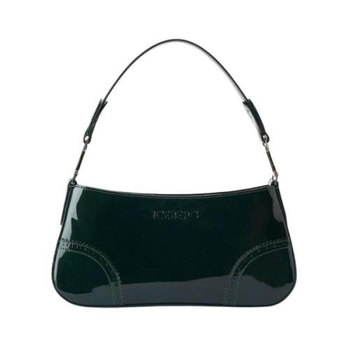 Gebeitst groen leren crossbodytas Iceberg , Green , Dames