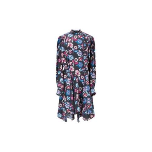 Zijden Midi Lange Mouw Robe Isabel Marant , Multicolor , Dames