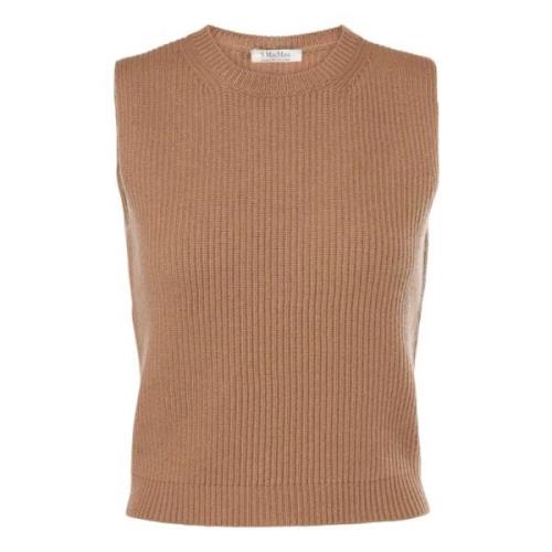 Kameelwollen vest Carezza Max Mara , Brown , Dames