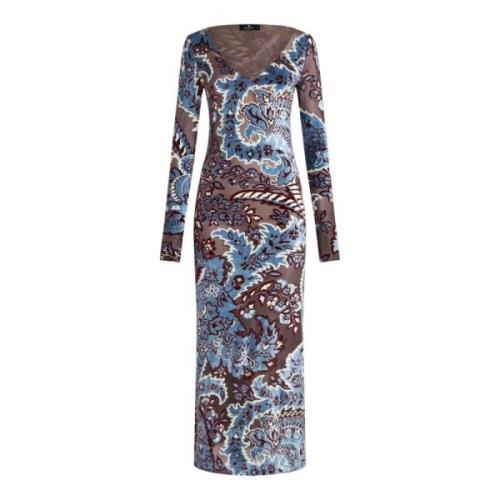 Bloemen Paisley Maxi Jurk Etro , Multicolor , Dames