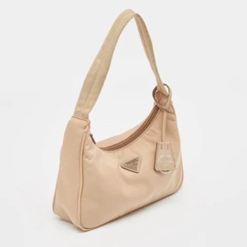 Pre-owned Nylon prada-bags Prada Vintage , Beige , Dames