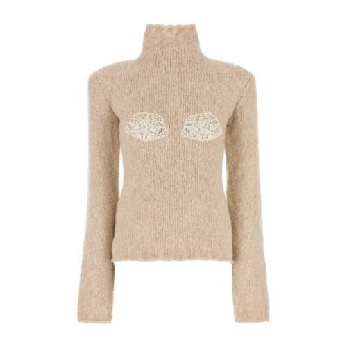 Alpaca Blend Beige Sweater Magda Butrym , Beige , Dames